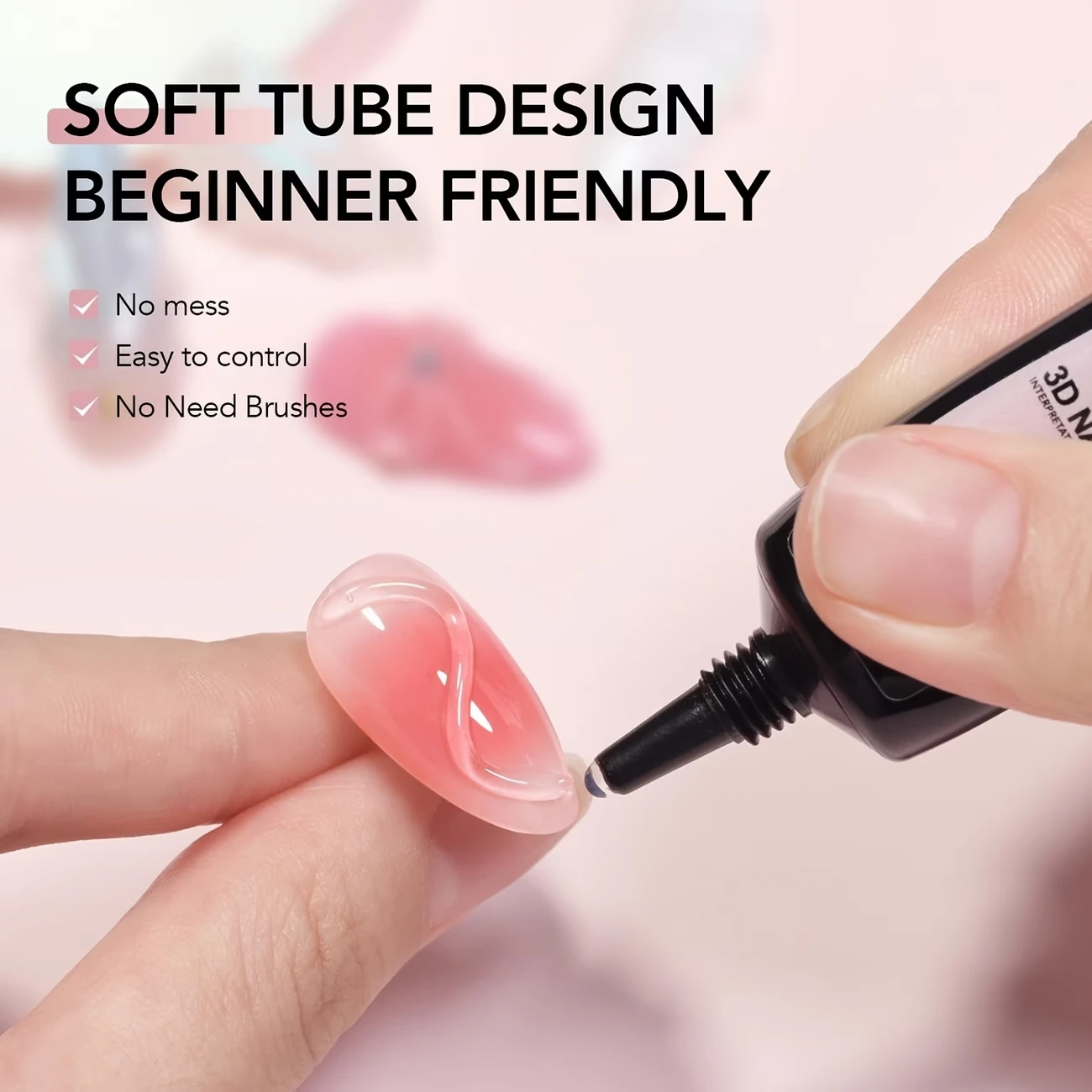 3D Gel - Nail Art Modeling Gel, Suitable for Nail Design Autumn And Winter DIY Nail Art for Painting, Molding, Sculpting And