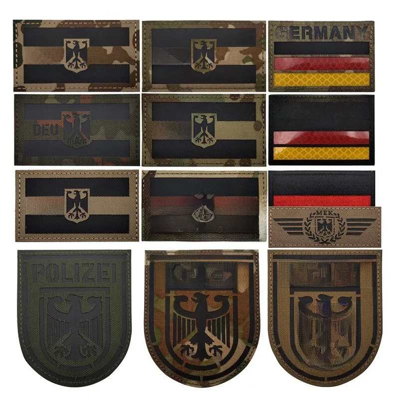 Neue reflektierende IR-Stoff deutsche Flagge Dschungel Tarnung Armband Moral taktische