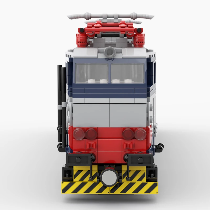 MOC City Motors Trasporto di veicoli Building Blocks FS E656 Locomotiva Treno Tecnologia Mattoni Assemblaggio fai da te Giocattoli Regali