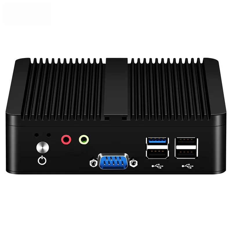 Xcy Fanless Mini Pc Intel Celeron J6412 Dual Ethernet 2x Com Rs232 Rs485 Windows Linux Hdmi Vga 4x Usb Wifi Industriële Computers - afbeelding 2