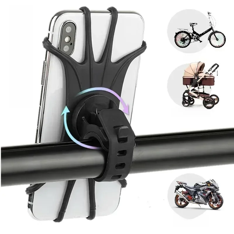 AliExpress NONE Universal Scooter Accessories Shockproof Elastic Silicone Bracket Mobile Phone Holder Cycling Bike Mtb DVR GPS Support Bracket
