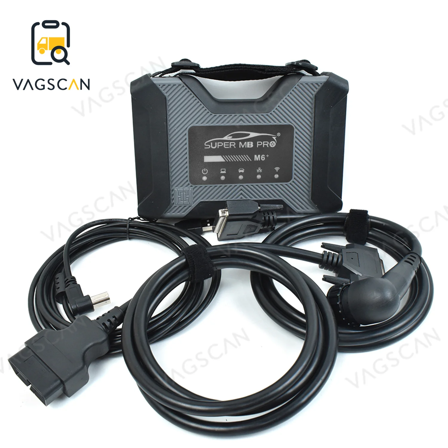 2023.09 SUPER MB PRO M6+ Wireless Star Diagnosis Tool with Multiplexer + Lan  + OBD2 16pin Main Test Cable with SSD