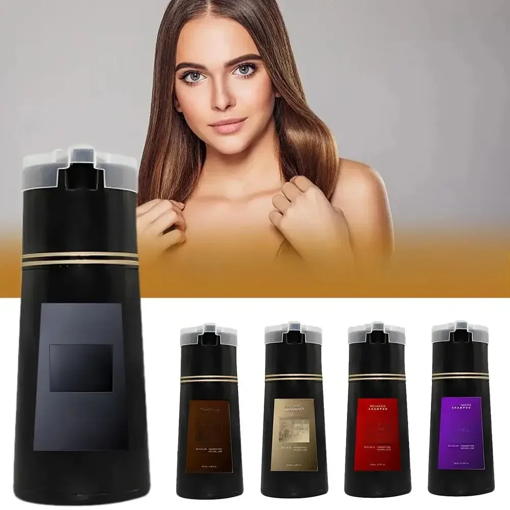 Nova Haarverven 3-in-1 Haarverzorging Shampoo Natuurlijk Snel Wit Haar Geverfd Zwart Haarverf Blijvend Gemak Mannen Vrouwen Haarverzorging - afbeelding 2