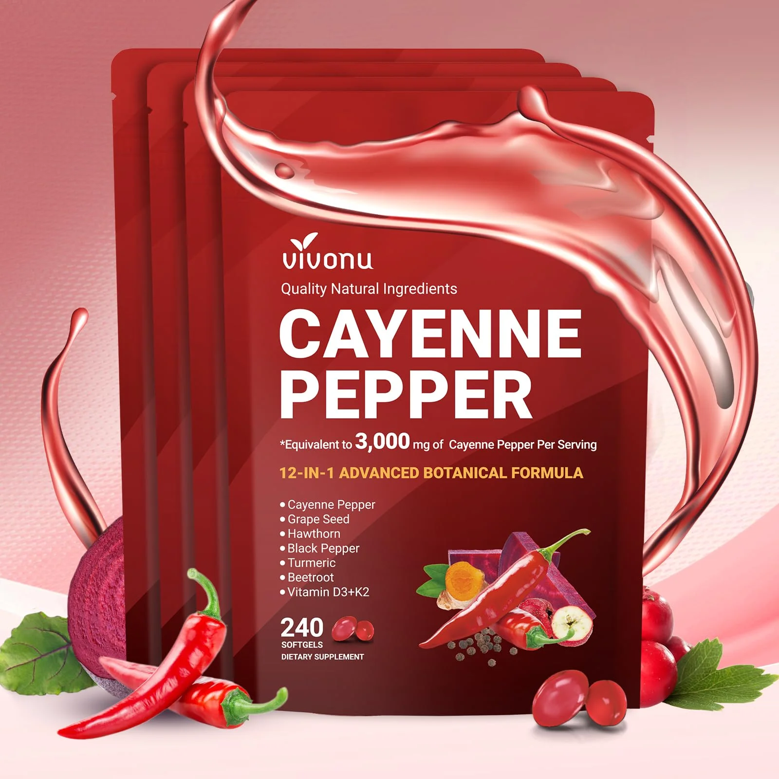 Vivonu Cayenne Biberi 3000mg E - Health & Wellness Naics Code incelemesi ve fiyatı