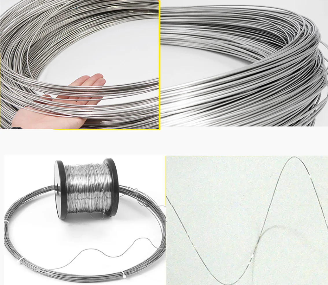 304 Stainless Steel Spring Wire Hard Wire 1mm/1.2mm/1.5mm/2mm//2.5mm/3mm Steel Wire Rope Handmade DIY