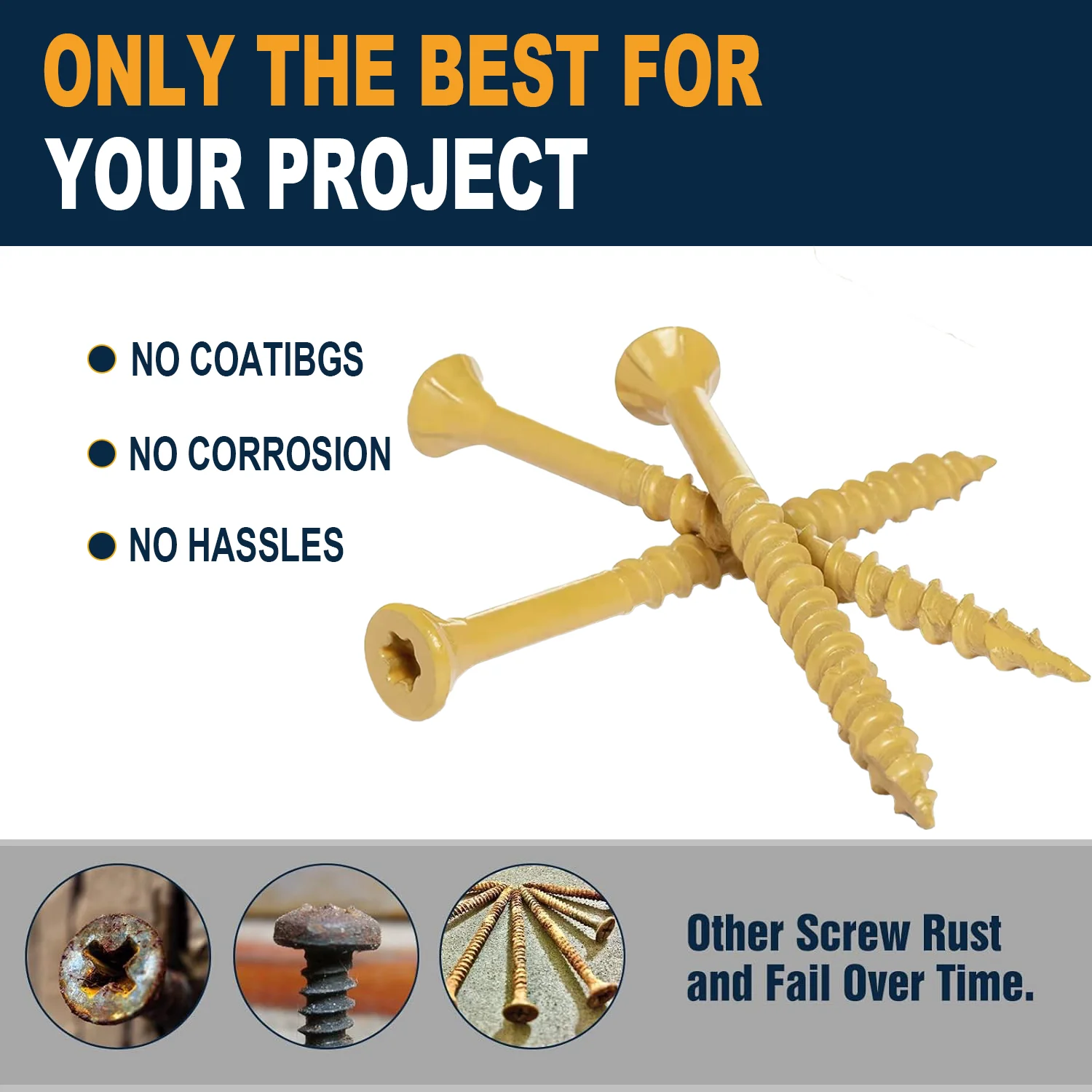 VKKM - # 屋外デッキ用木ネジ8本、T25トルクスドラ - Woodworking Epoxy のレビューと価格