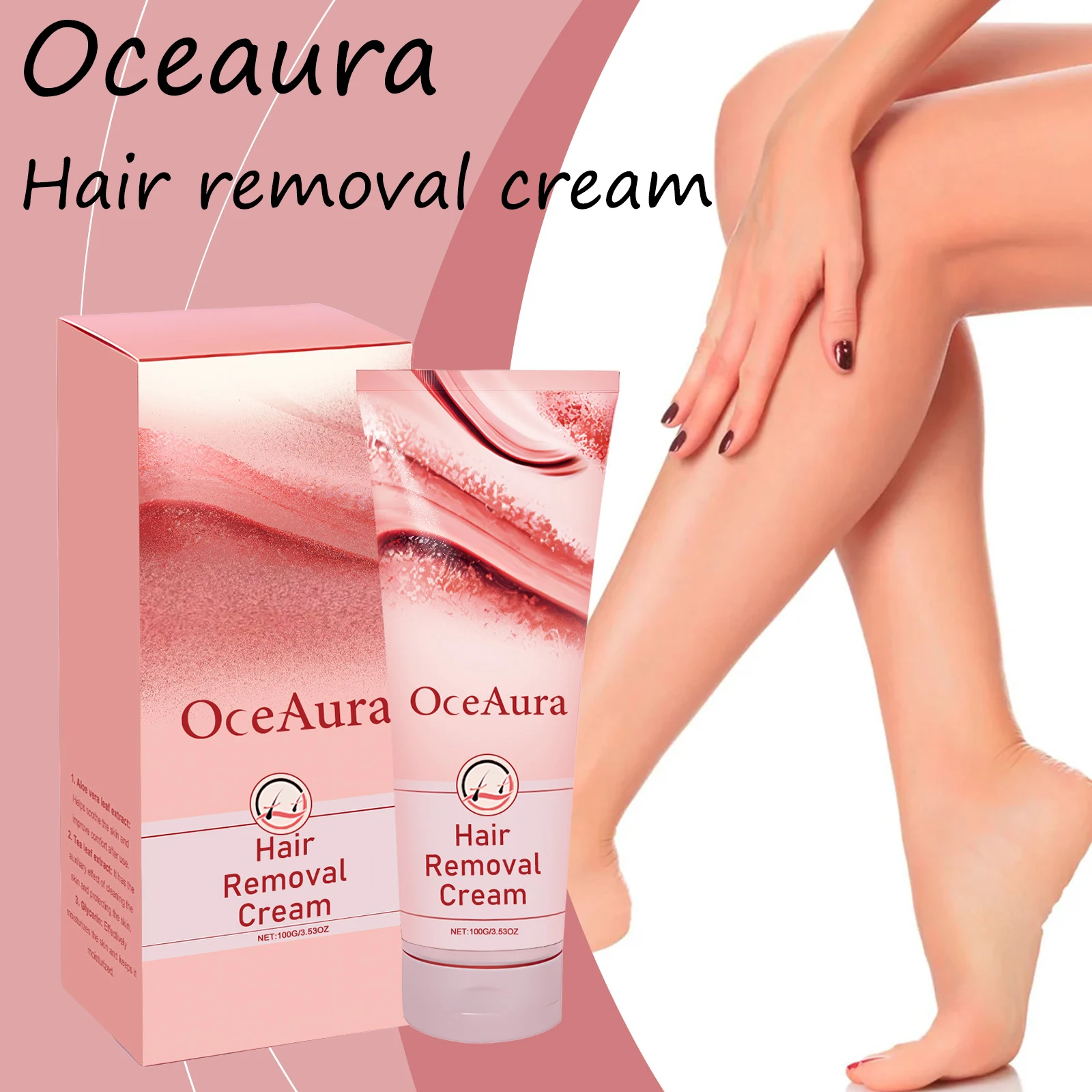 

Натуральный крем для удаления волос Oceaura, легко удаляет волосы, сужает поры, разглаживающий кожу, нежный, не раздражающий, мягкий крем для удаления волос