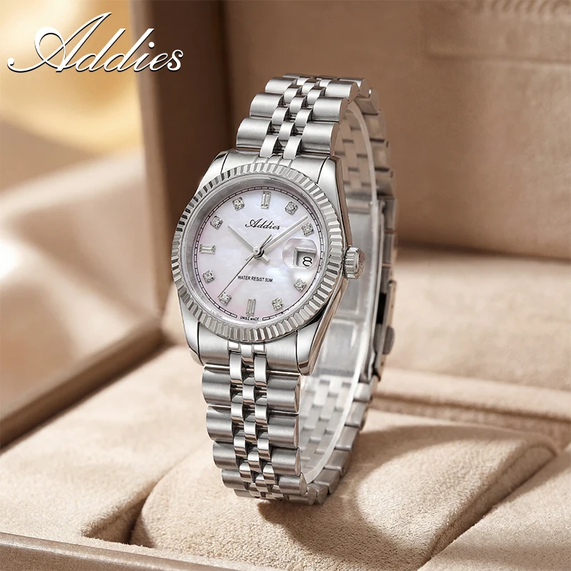 

Addies New Luxury Women's Watch 585 Quartz Movement 5Bar Waterproof Sapphire Crystal Stainless Steel Business Woman Watches