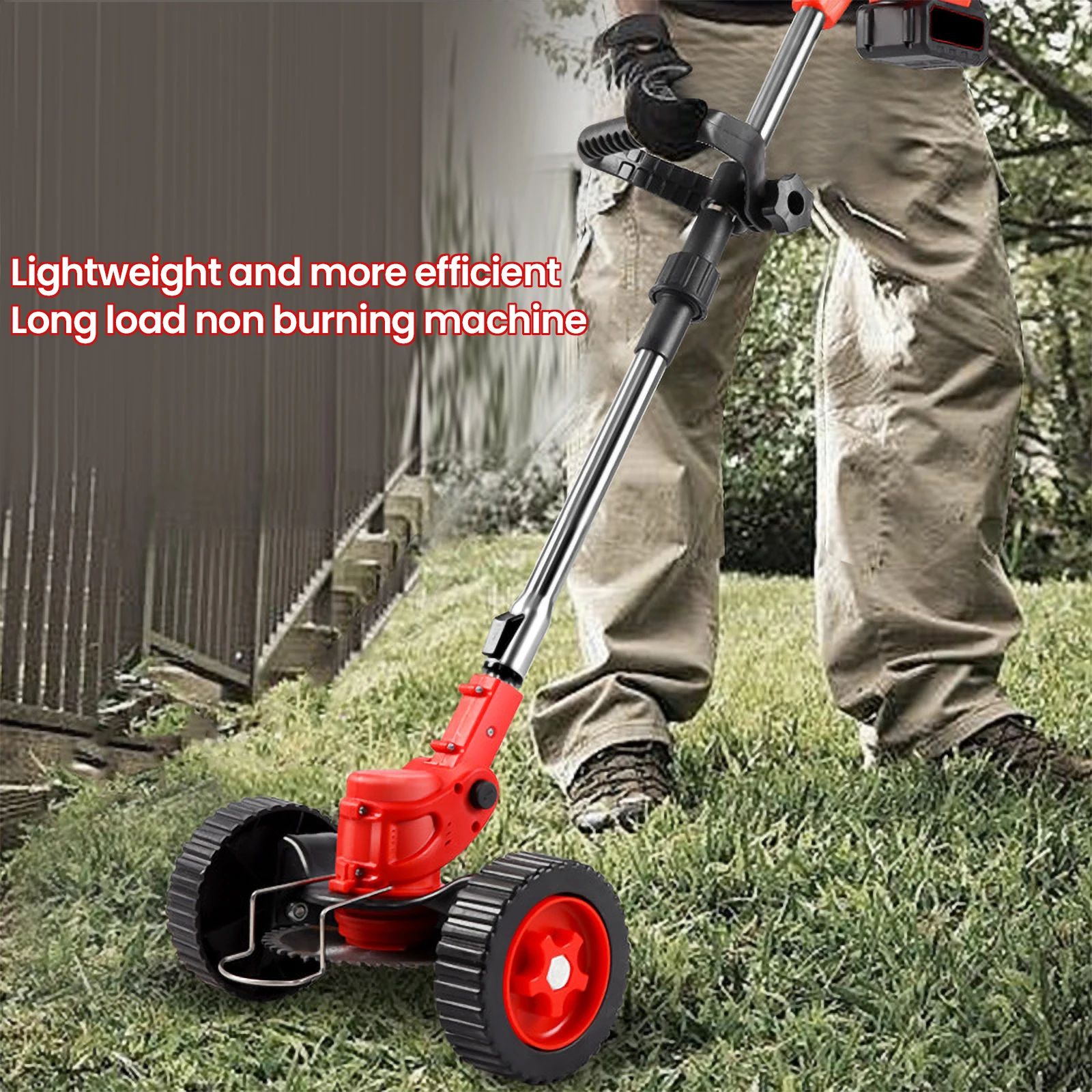 850W/650W Elektrischer Kabelloser Rasentrimmer 18000RPM Handgehaltener Unkrautentferner mit Verstellbarem Behälter Gartenwerkzeug mit 2 Stück 21V Akkus – Detail 3