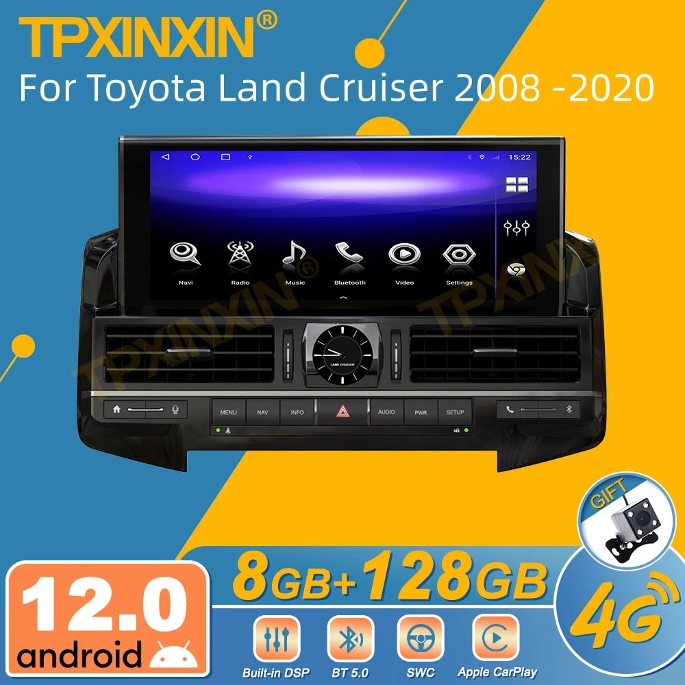 For Toyota Land Cruiser 2008-2020 Android Car Radio Multimedia Video Player Wireless Carplay Autoradio Stereo GPS Navi Head Unit