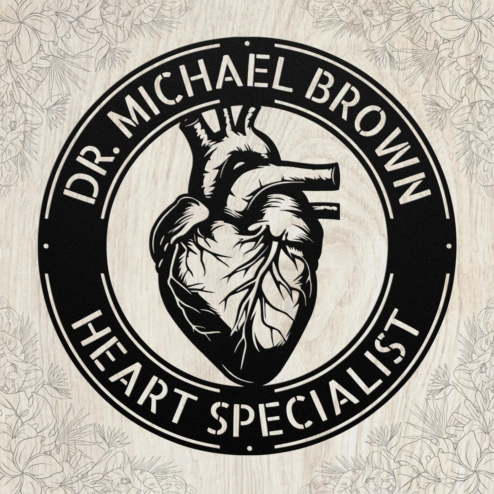 Custom Cardiology Metal Sign: Personalized Heart Doctor Wall Art, Cardiologist Gift