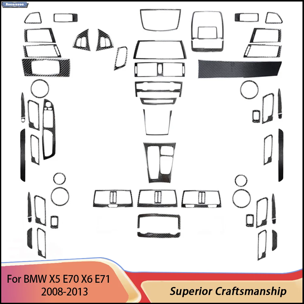 

For BMW X5 E70 X6 E71 2008-2013 imitation Carbon Fiber Car Stickers Car Interior Decorative Accessories