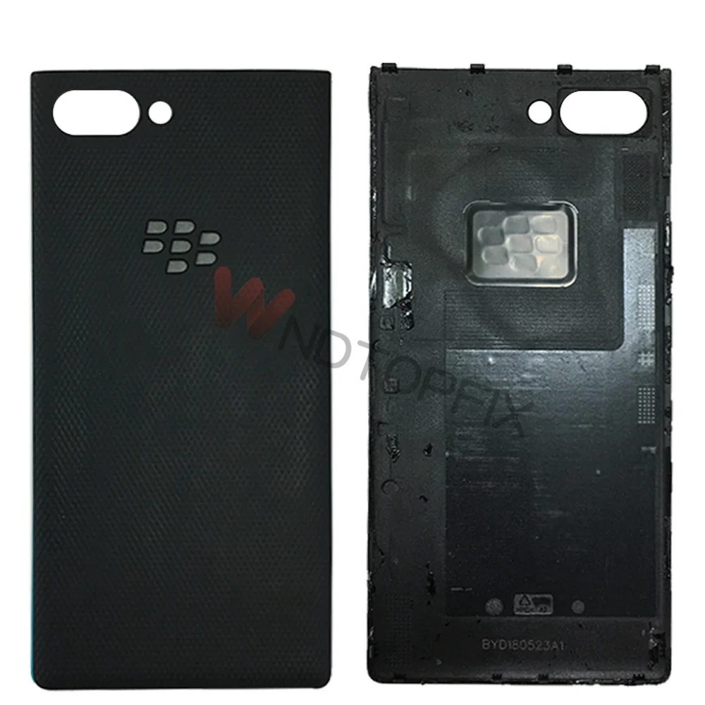 Funda trasera de cristal para Blackberry Key 2, cubierta de batería, novedad