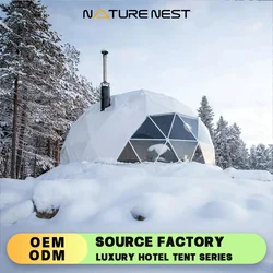 Geodesic Dome Hotel Tent Spherical Manor Tent Resort Outdoor Luxury Camping Dome Transparent Starry Sky Tent Global Shipping