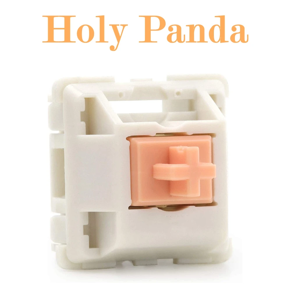 Holy Panda Teclado Mecânico Interruptor Tátil, Interruptores de teclado personalizado POM Eixo, Hot Plug DIY, MMD V2, 3 pinos, 55g, 62g, 67g, GK61, TM680