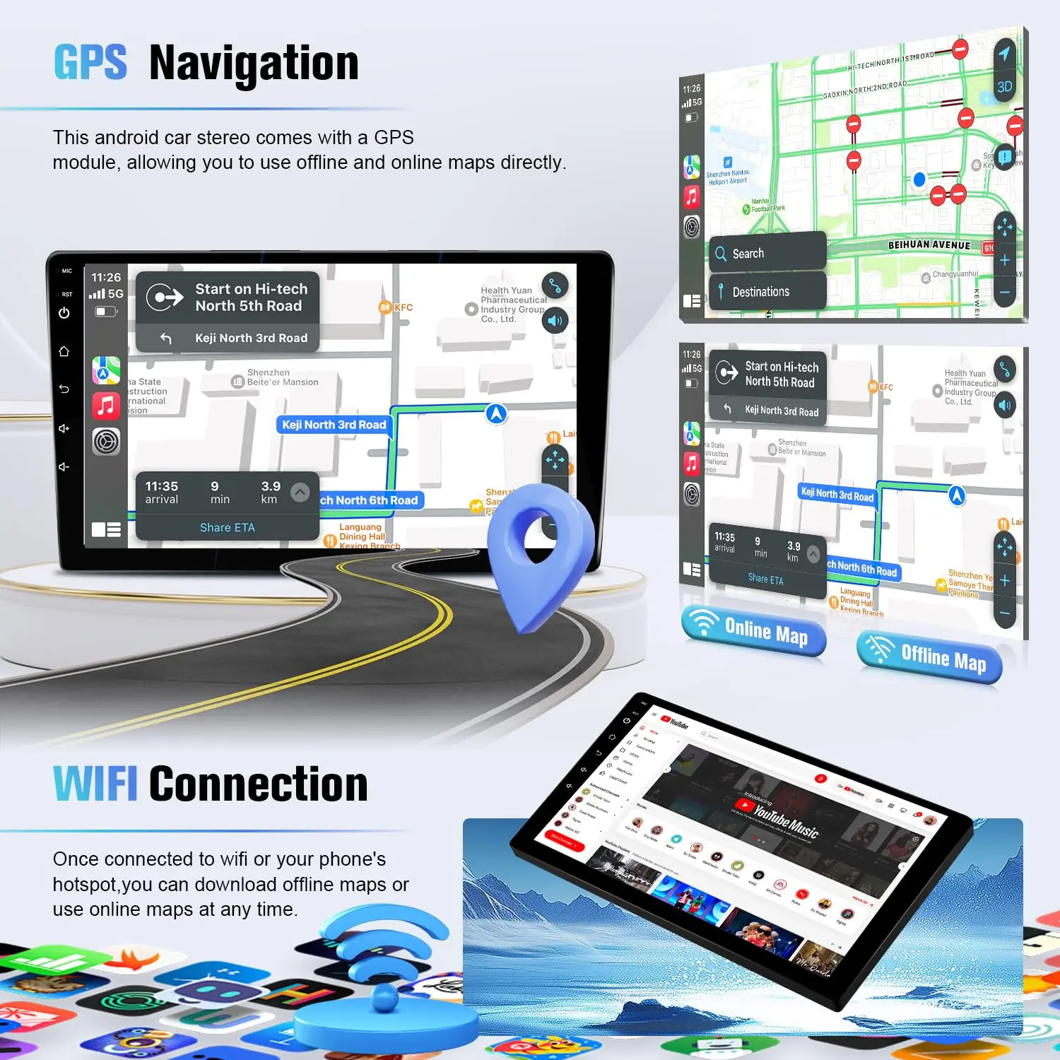 شاشة لمس IPS مقاس 9 بوصة لوحدة رأس Toyota Prius مع كاميرا Carplay Android Auto Bluetooth FM GPS WiFi SWC + Can Bus (تناسب J.B.L)