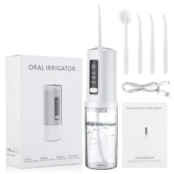 Oral Irrigator Portable Dental Water Flosser USB Rechargeable Portable 3 Modes 230ML Tank Water Jet Waterproof IPX7 Home