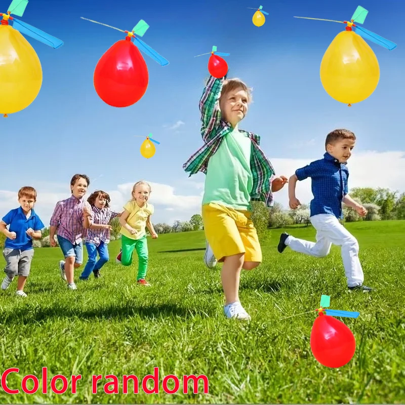 Balloon Aircraft Science and Technology Educational Toys Technology Handmade Diy Balloon Helicopter Children\'s Creative Toys