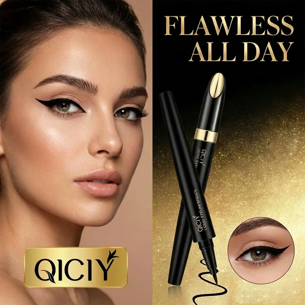 1 Stück schwarzer/brauner flüssiger Eyeliner mit feiner Spitze und langlebiger Haltbarkeit: wasserfest, schweißfest, wischfest, glatt, nicht verblassend, für bezaubernde Augen