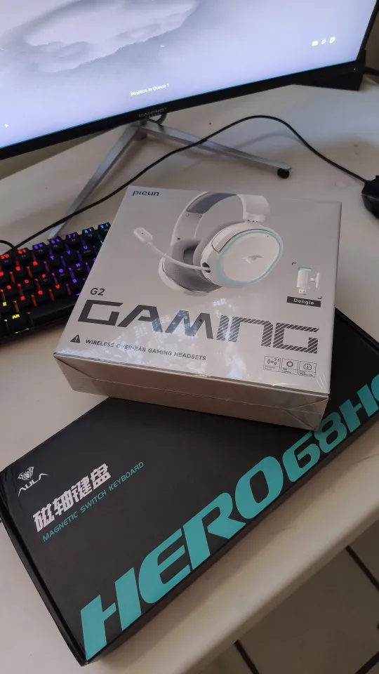 Picun G2 2.4G Wireless Gaming Headset Bluetooth Headphones 5ms Low Latency 7.1 Surround ENC Mic For PC PS4 PS5 Phone Switch photo review