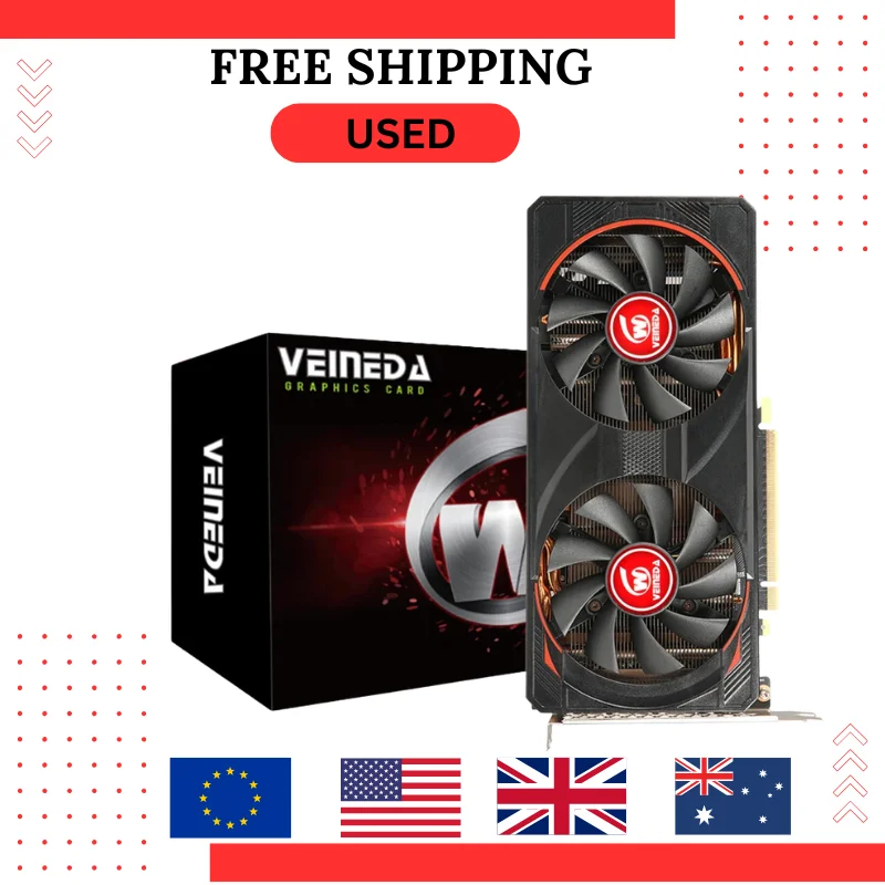 VEINEDA RTX 3070 8G GDDR6 GPU ordenador PC 256bit DP * 3 PCI Express X16 4,0 tarjeta gráfica de vídeo para juegos de PC