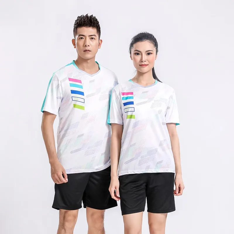 New Season  Sports Tennis T-Shirt For Men Women Couple Uniform Badminton Pingpong Table Tennis Golf Shirt Quick Dry