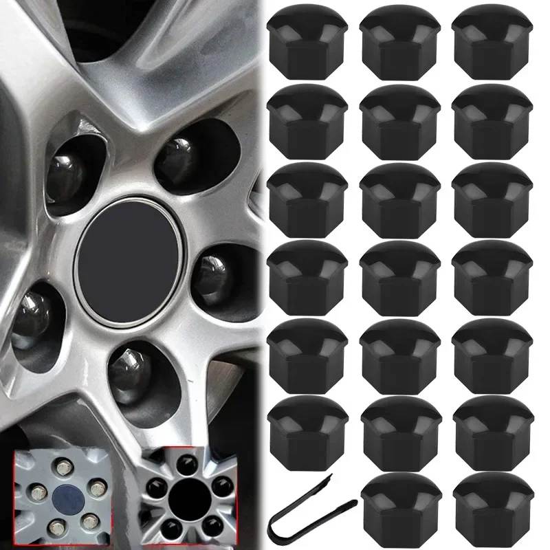 Bouchons d'écrou de roue de voiture, 20 pièces/ensemble 21/19/17mm, couvercles de Protection, antirouille, couvercle de vis de moyeu automobile, décoration de boulon d'écrou de pneu automobile