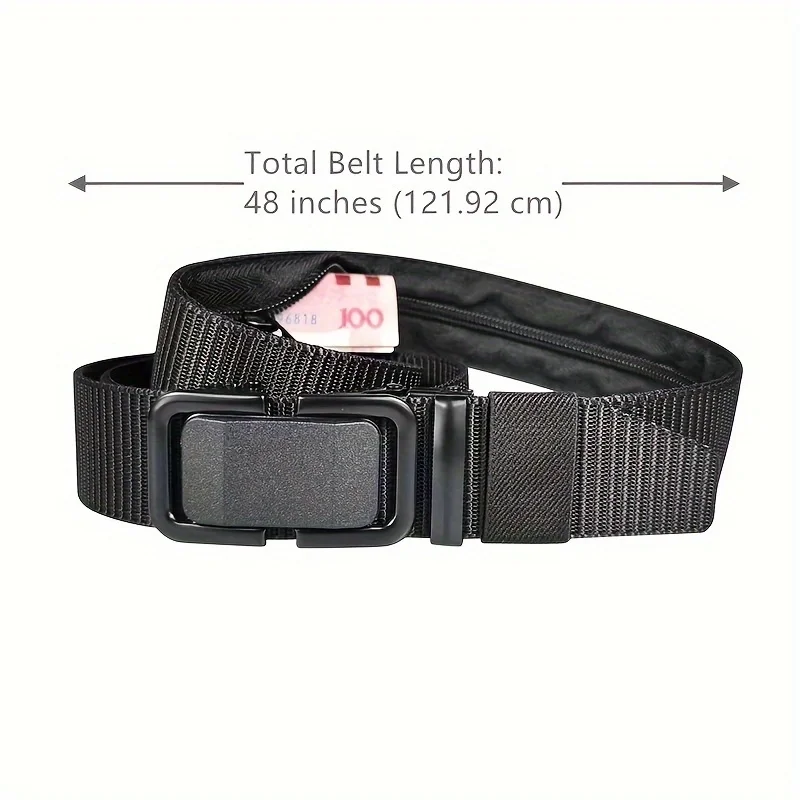 Travel Cash Anti Theft Belt Waist Bag Women Portable Hidden Money Strap Belt Wallet Waist Pack Men Secret Hiding Belt 46.85inch