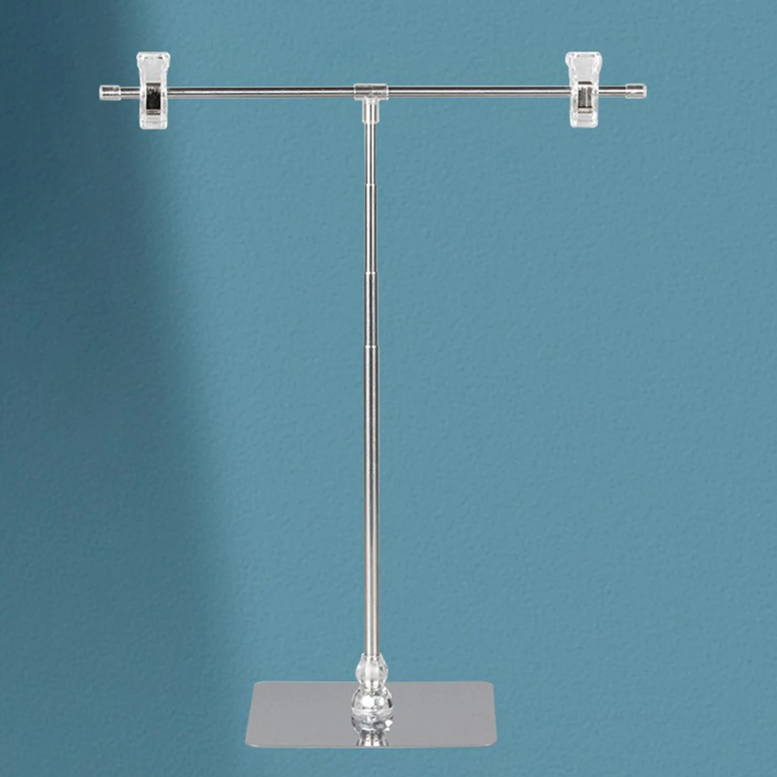 1x Sign Holder Clamp Adjustable Height Aluminum Alloy Reusable Price Tag Clip for Mall Supermarket Shop Exhibition Clothing Rack