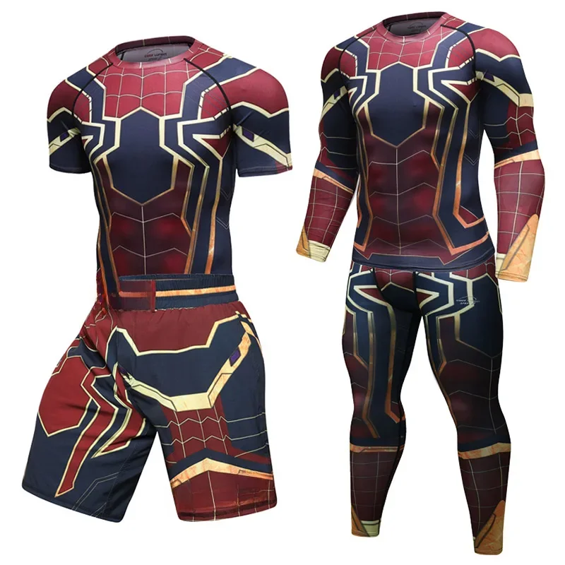 MMA Bjj Boxing Sports T Shirt Męski Rashguard Jiu Jitsu T Shirt Długi rękaw Fitness Muay Thai Sweter Spodnie Szorty Koszulka bokserska — zdjęcie 2
