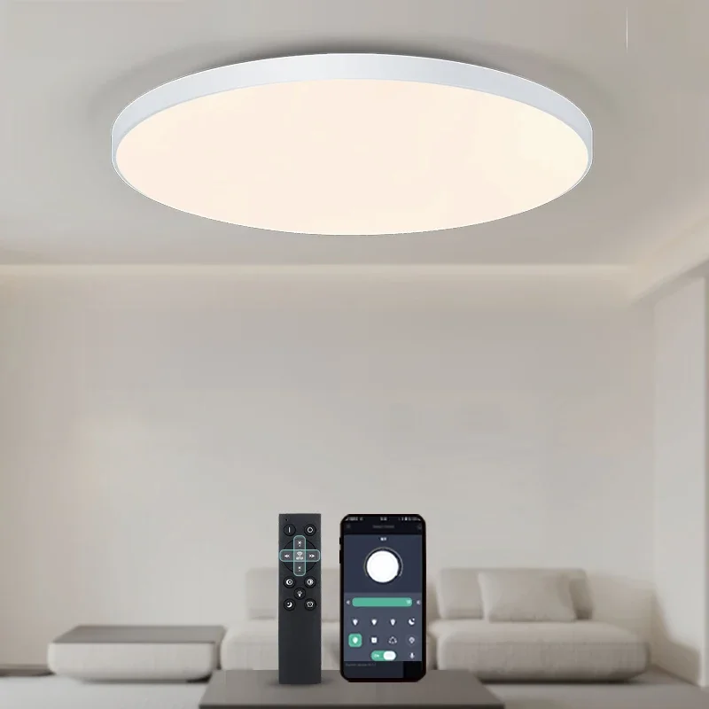 MARPOU Big Size Smart ceiling lamp led lamp for bedroom 80W ceiling lights with Remote control Dimmable led lights for room