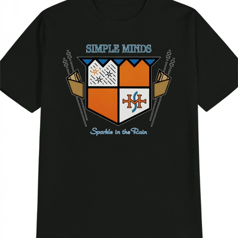 

Men's Casual Graphic T-Shirt - SIMPLE MINDS Sparkle in the Rain Print Comfortable Casualwear Artistic Design Shirt Regular Fit
