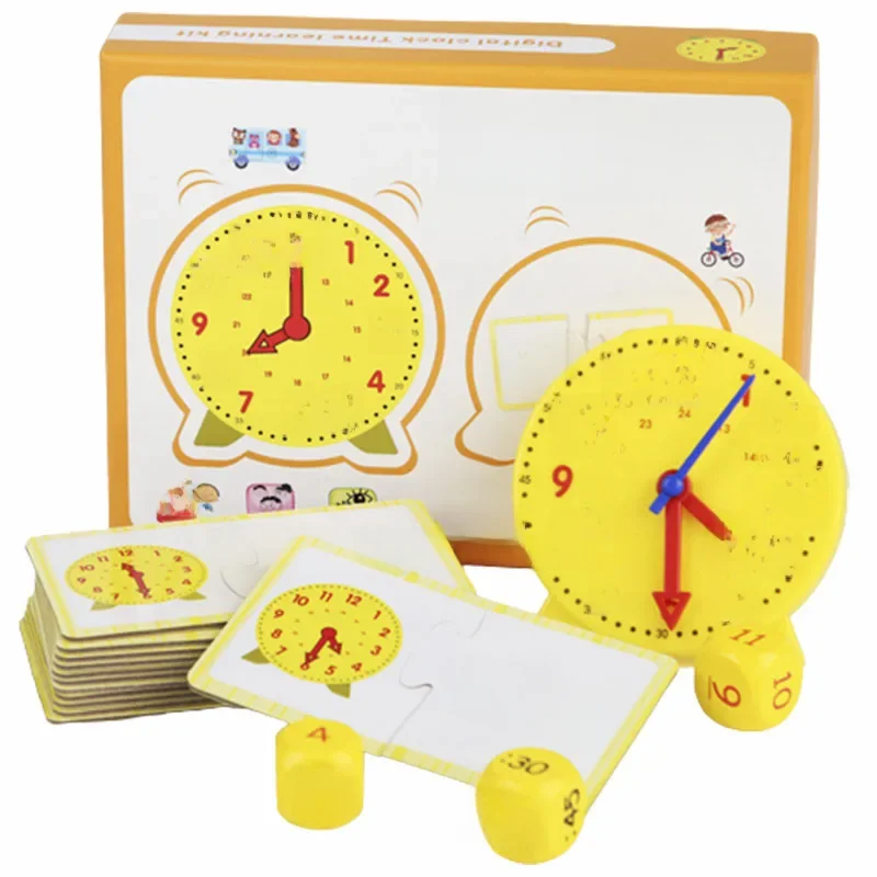 Zegar Montessori dla dzieci, zabawki edukacyjne, nauka godzin, minut i sekund, puzzle dopasowujące, zabawki edukacyjne dla dzieci w wieku przedszkolnym, pomoc dydaktyczna. — zdjęcie 2