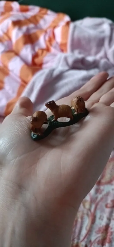 Oenux simulation New Wild Animals Figurines Capybara Hydrochoerus hydrochaeris Model Action figures Kids Education Gift Toy photo review