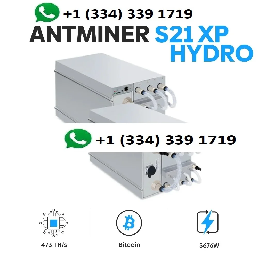 S. PROMO CEPAT BELI 3 GRATIS 2!! Mesin Penambangan Bitcoin Bitmain Antminer S21 XP Hyd BTC Miner 473Th 5670W Baru dengan PSU
