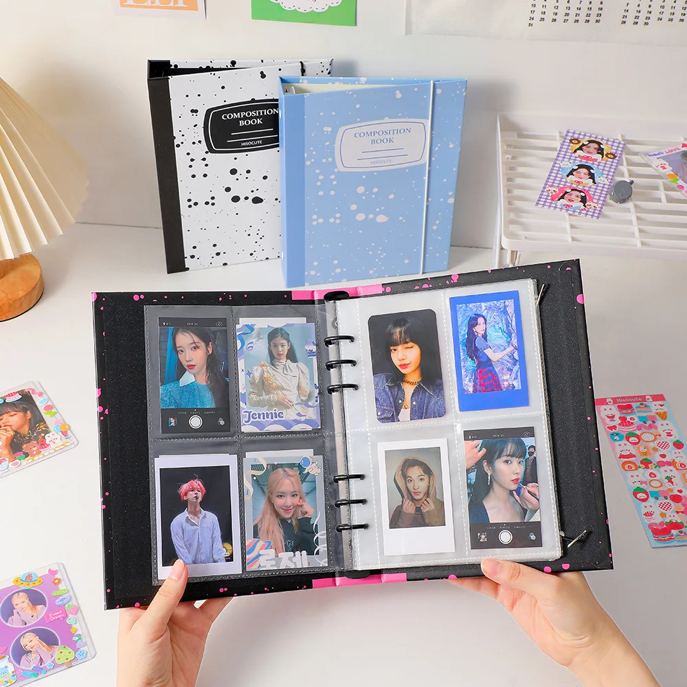 A5 Splash-ink Style Binder Photos or Cards Stickers Photocard Book Instax Mini Scrapbooking Scrap Book Album