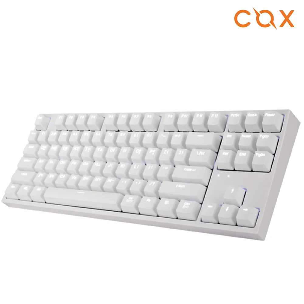 COX COX CK87 GATRon Mechanical LED Gaming Tenkis Keyboard (White. Galchac)