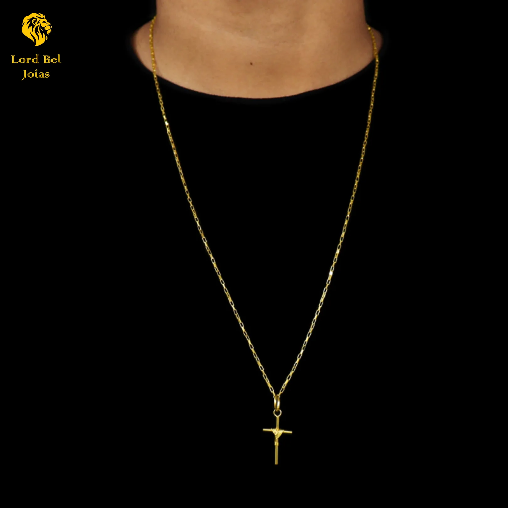 1mm Venetian Chain + Nordic Gold Cross Pendant Kit 18K Eternal Shine-Antique Coins Jewelry Set