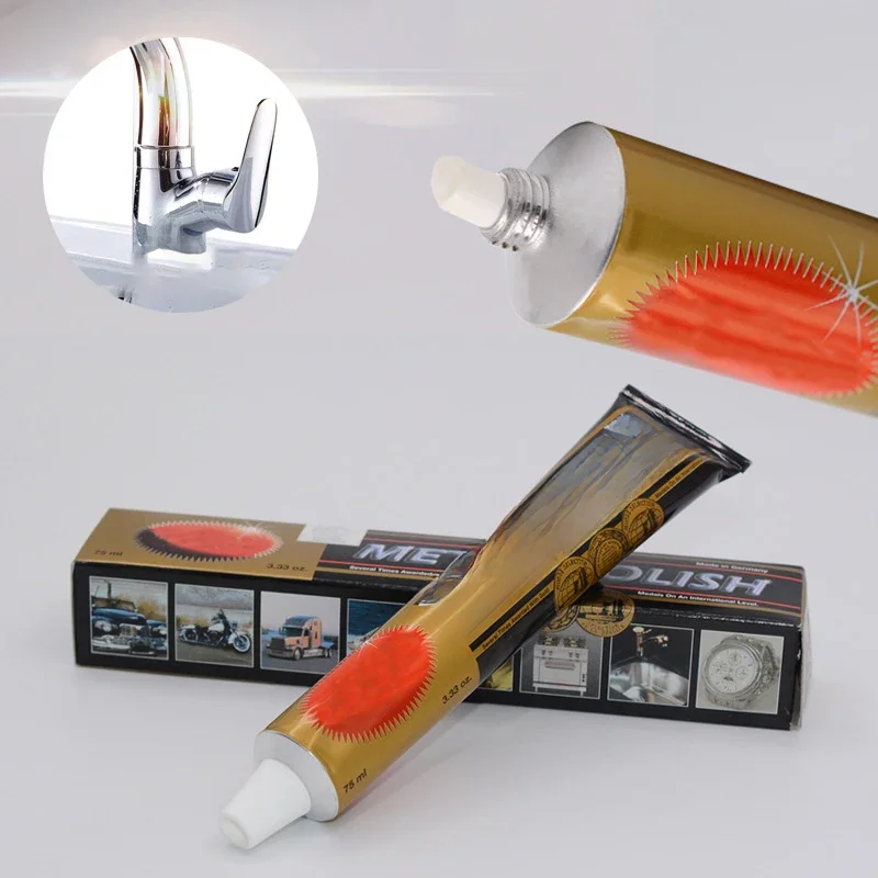 Pâte à polir pour montre en acier inoxydable, dissolvant de rouille, couteau à crème, machine à polir, miroir d'avertissement, métal, 75ml, 100g, 50g