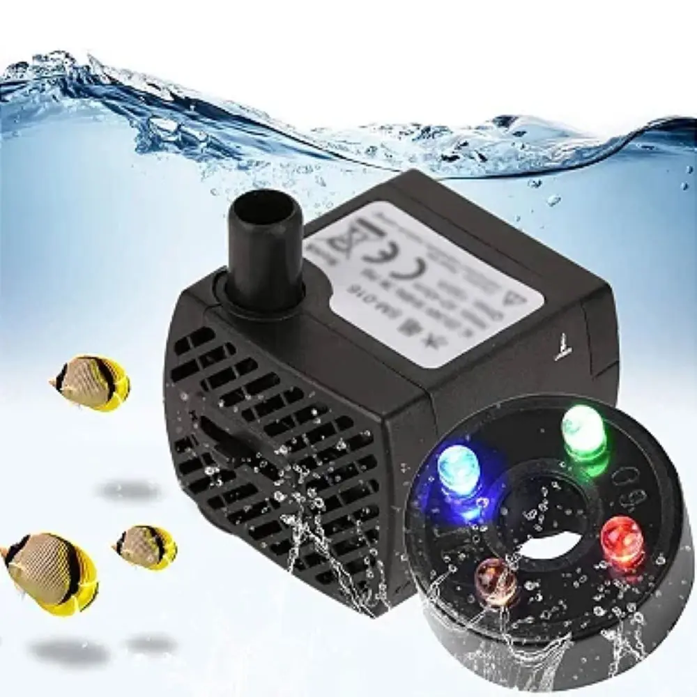 Bombinha para Fontes e Aquários Bomba Submersa Lorben com Luz LED 2.5W 160 L/h Bivolt