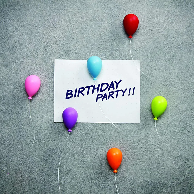 6pcs Personalized and Fun Arrow Balloon Refrigerator Magnets Cute Mark Creative Birthday Magnet Fridge Photo Message Decorative