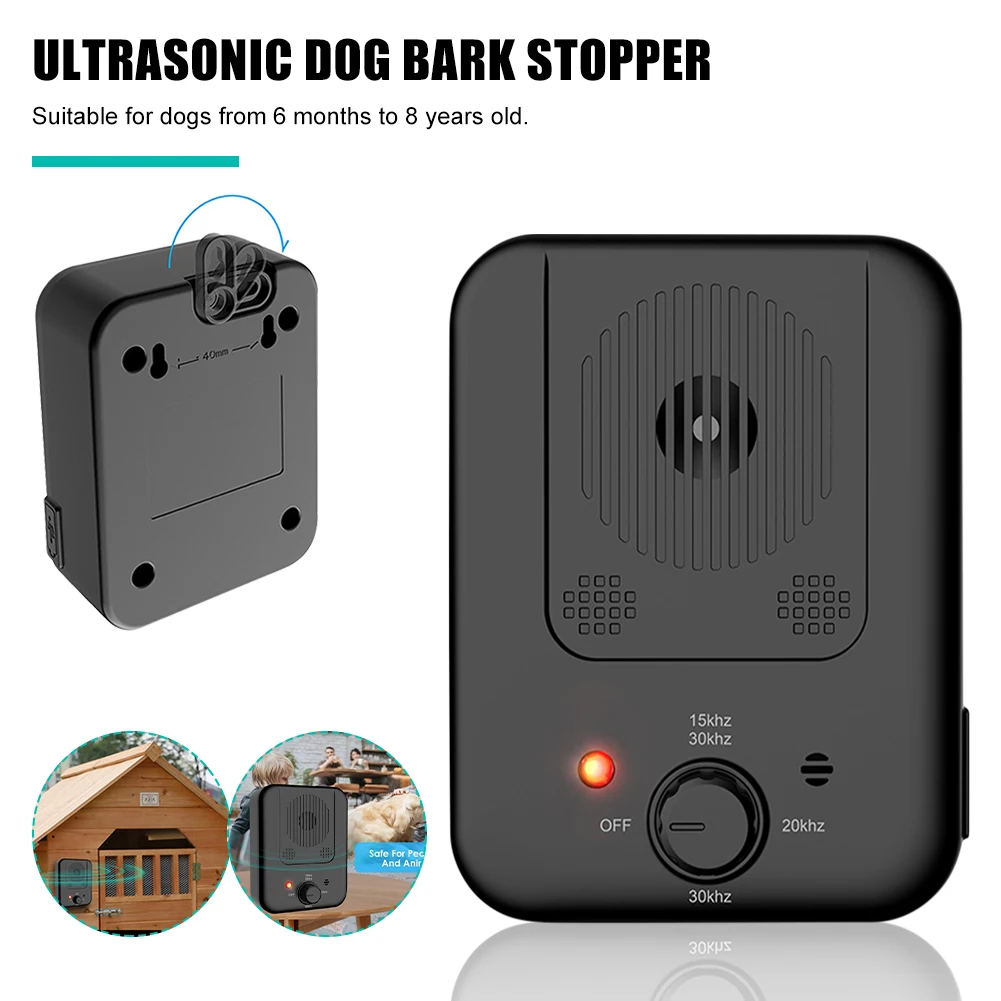 Anti Barking Device Ultrasonic Dog Bark Stopper Rechargeable Dog Deterrents Pet Repeller for Indoor Outdoor Dog Training Device