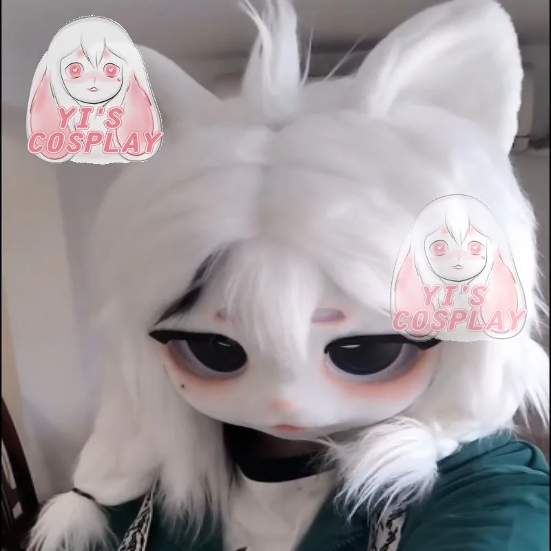 Yis cosplay Custom Furry head Kigurumi Head Cosplay Kemono Fursuit Handmade Headsets Beast Customized Fursuit Kemono Head