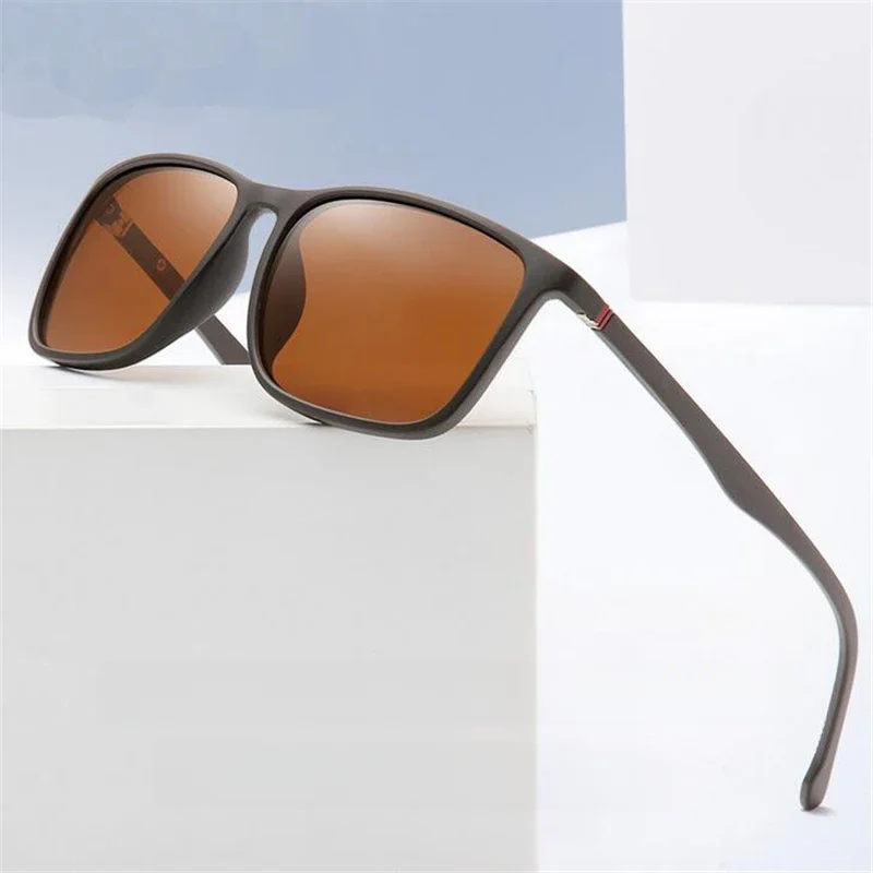 Sport TR90 Quadratische Polarisierte Sonnenbrille Männer Frühling Bein Anti-glare Minus Objektiv Rezept Sonnenbrille Dioptrien 0-0,5-0,75 Bis -6,0