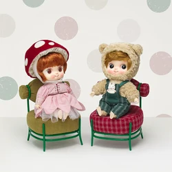 Aizulhomey Dollhouse Miniature Furniture Candy Sofa for 1:6 Dolls Blythe Dollhouse Accessories Dollhouse Sofa Gift