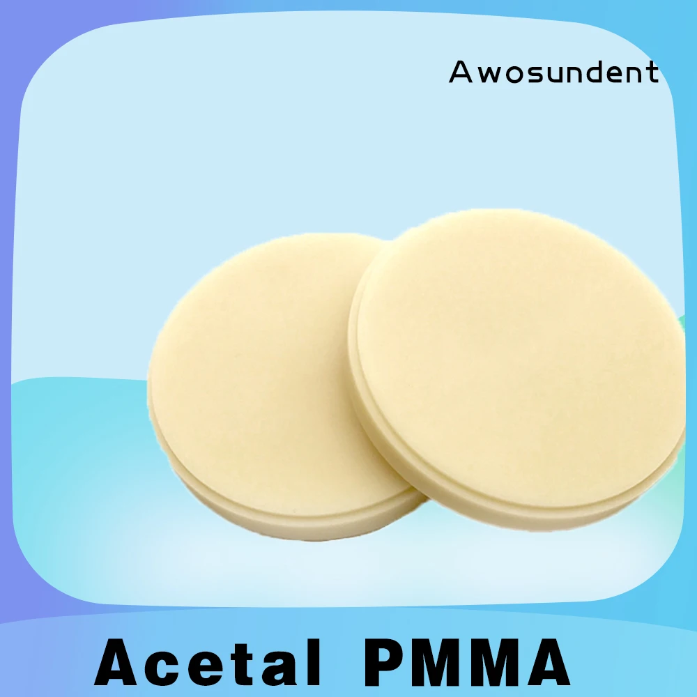 Disco de PMMA Acetal transparente, bloques de PMMA flexibles, laboratorio Dental, sistema Cad Cam, 98x10-25mm, A2, A3, BL1, Rosa