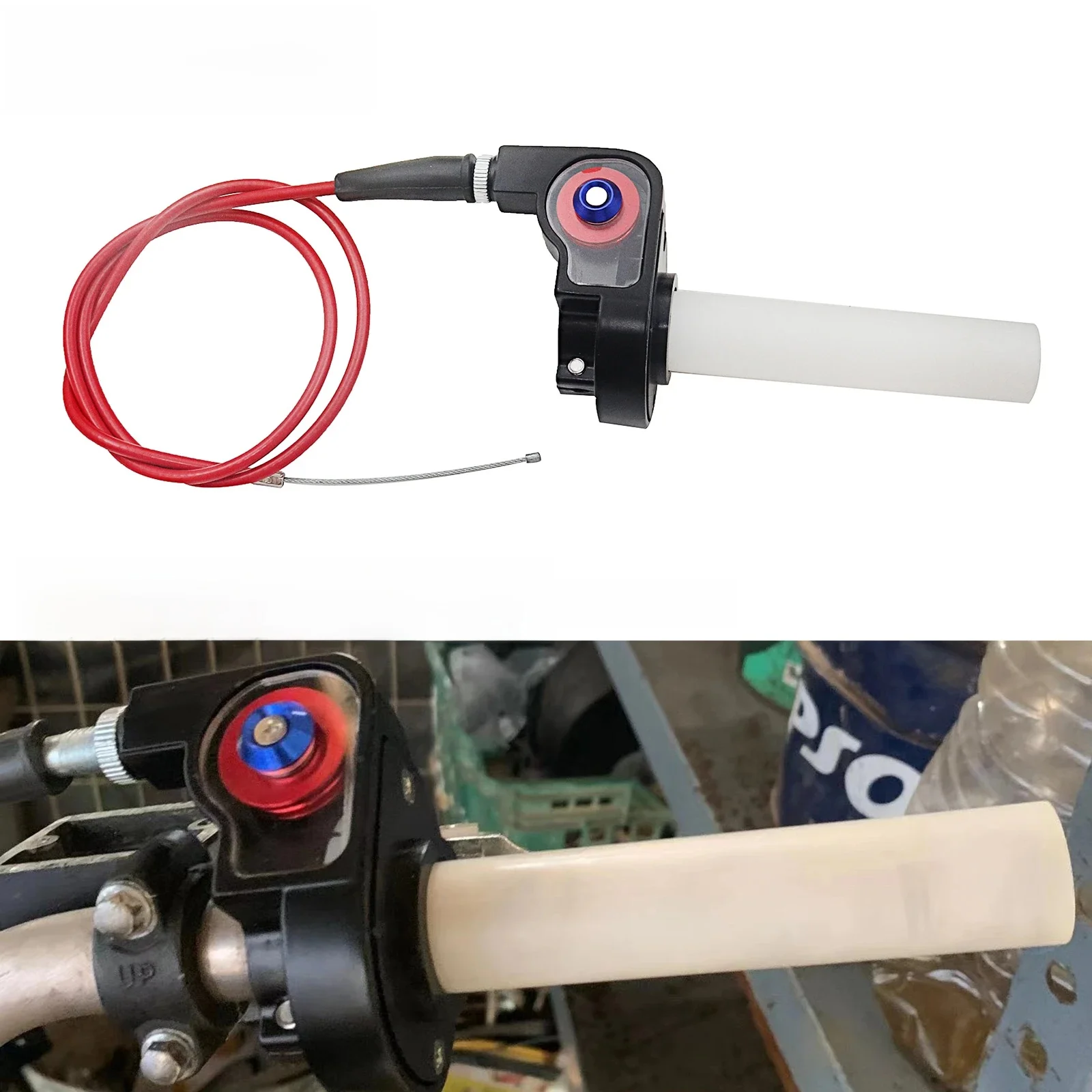 AliExpress Motorcycle Accelerator 1.2m Throttle Cabl For KTM Kawasaki Honda Suzuki ATV 7/8'' Handlebar Throttle Grip Dirt Bike Motocross