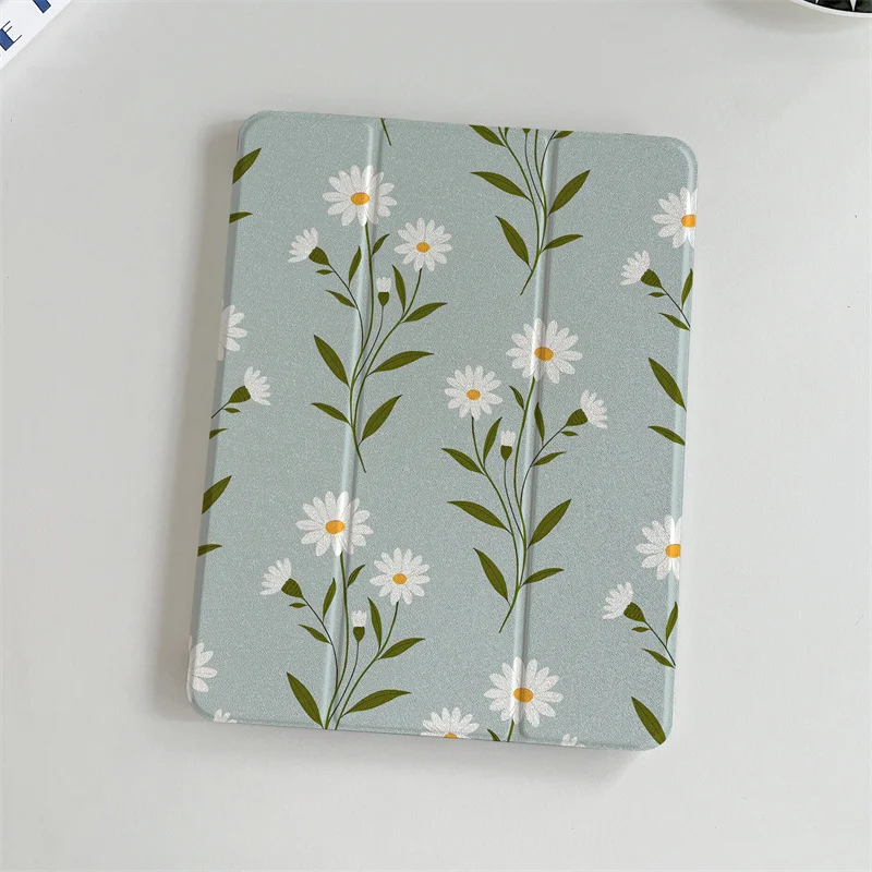 Daisy Flower Case For iPad10 Pro 11 inch 2025 Air 2024 iPad Air 5/4 10.9 10.2 9.7 inch Air3 10.5 mini 6/5 Cover with Pen Holder