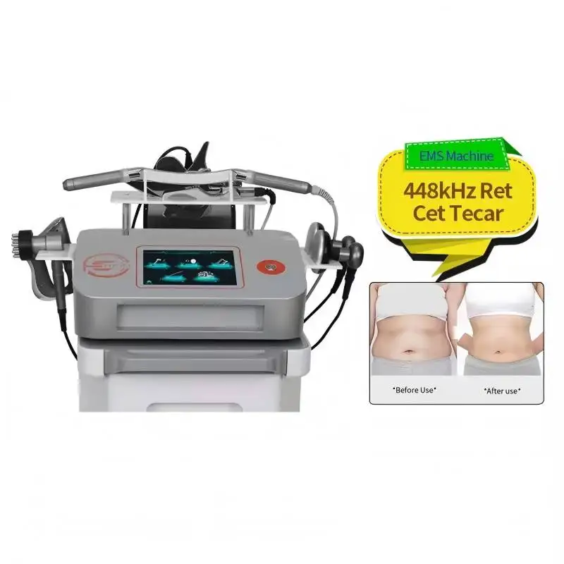 448K CET RET Radiofrequency Diathermy Machine 448KHz Tecar Therapy for Physiotherapy Fascia Release and Pain Management CE