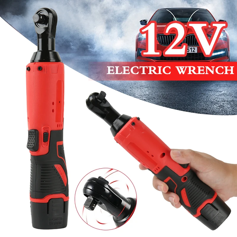 12V reportable Electric Wrench Screwdriver, Cordless Ratchet Set, Angle Drill Automobile Maintenance Tool ﻿